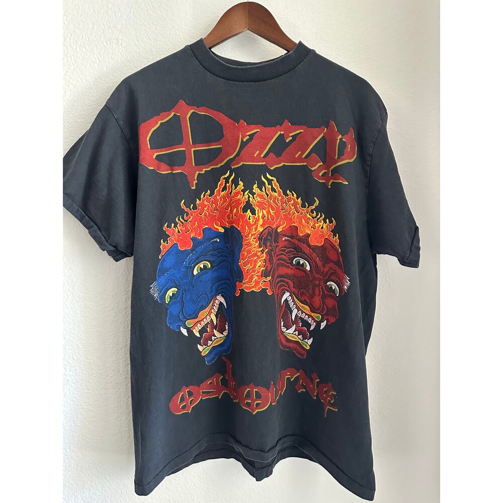 Ozzy Osbourne Dragon Print Reprint T-shirt All Sport Tag Single Stitch